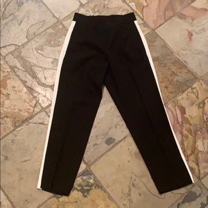 Aritzia Babton white/black trousers